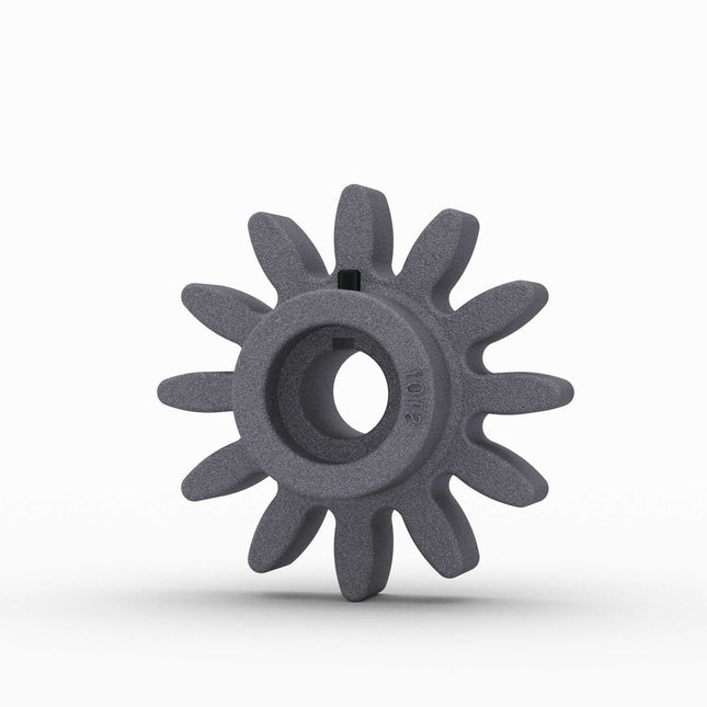 S101 - Star Gear, 12-Tooth, B-Hub, 1" Bore, 1-7/8" LTB, 1/4" Keyway, Cast Iron