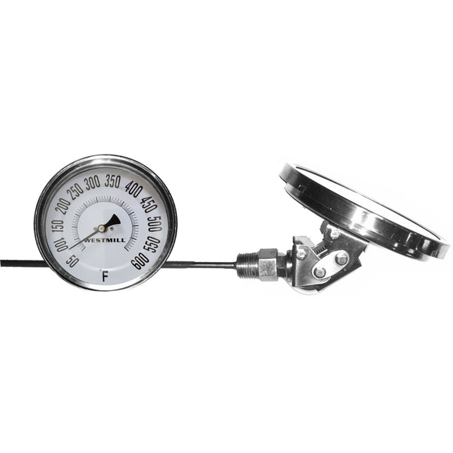 GAGE51201 - Thermometer, Bimetal Gauge, 5" Dial, 12" Stem, 1/2" NPT