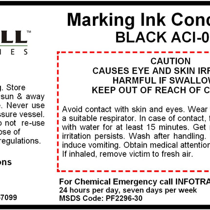 ACI-007 - Ink, Marking, Black, 4 x 1-Gallon