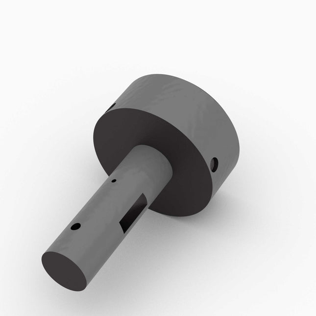 G224 - Gudgeon, 1-1/4" x 4" Lg, 3/8" Woodruff Keyway, w/ Pin Holes, Cast Iron