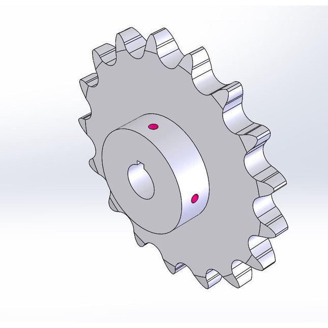 RAU-011 - Sprocket, Raute, 17-Tooth, 1" Bore x 1/4" Key
