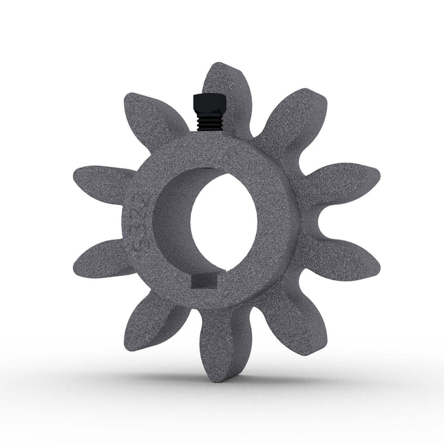 S322 - Star Gear, 10-Tooth, 1-1/2" Bore, 1-7/8" LTB, 3/8" Keyway, Cast Iron