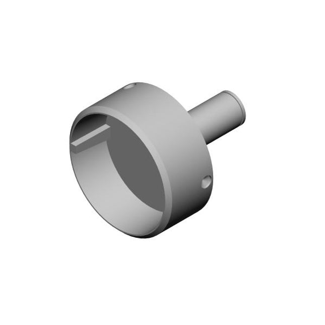 WM-G101-M - Gudgeon, Idler, Raute, 25mm Dia x 64mm Stem, No Keyway, Steel