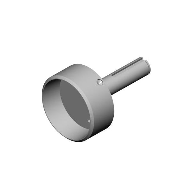 WM-G111 - Gudgeon, Drive, Top, Raute, 1" Dia x 4-1/8" Stem, w/ Keyway & Snap Ring, Cast Steel